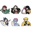 Lotto 6 pin Demon Slayer Kimetsu No Yaiba Tanjiro Nezuko Zenitsu Inosuke