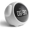 Chesoon Sveglia per Bambini Rapporto Puntualità con Luce Notturna ad Attivazione Vocale Luminosità Regolabile Rilevamento della Temperatura Funzione Snooze per Ragazzi Ragazze Bianco