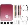 KnitPro Dreamz Set Ferri Intercambiabili - 5 Paia Ferri Circolari da 13 cm con Accessori Set Iniziale, per Principianti, Professionisti e Set Regalo