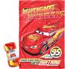 BrandMac Disney Cars - Coperta in pile in microflanella, 100 x 150 cm, morbida e spugnosa, 100% poliestere, leggera e calda, per camera da letto e pisolini, prodotto ufficiale Lightning Mcqueen