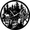 Instant Karma Clocks | Orologio da Parete Deer | Design Cervo e Foresta | Decorazione Naturale Bosco | Accessorio Elegante per Casa Rustica Chalet | Idea Regalo Amanti Animali