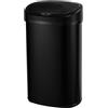 KITCHEN MOVE Majestic Pattumiera automatica da cucina, 68 l, grande capacità, in acciaio inox, con reggiatura, nero opaco