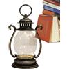 Generisch Lanterna a LED retrò - Lampada a decorativa antica con effetto bianco caldo per accenti romantici | Lampada da tavolo vintage a batteria per casa, balcone, giardino, terrazza, esterni