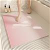 Z·Bling Tappeto Doccia Antiscivolo 60x80cm,Tappeto Bagno in Luffa,Tappetino Vasca Senza Ventose,Tappetino Doccia con Fori di Drenaggio,rosa