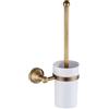 COJJ-Bagno Porta scopino per WC in Ottone Antico Montato a Parete Porta scopino per WC con Tazza in Ceramica Accessori da Bagno con Decorazioni Vintage spazzolone WC