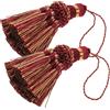 VICASKY 2pezzi Nappe Lunghe Artigianali in Poliestere Bordi Decorativi Per Creazioni Di Gioielli Orecchini Portachiavi Borse Tende e Tovaglie Per Manuali e Decorazioni Domestiche
