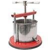 MADE IN ITALY Torchio a vite in Acciaio Inox Grande 32x34x47 CM 5,5lt Rosso