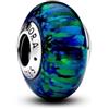 PANDORA Ciondolo Moments in argento Sterling con opale verde blu creato in laboratorio