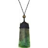 81stgeneration Ciondolo con Lama Lunga Toki in Giada Nefrite Intagliata a Mano | Ciondolo in Cristallo di Pietra Verde | Collana di Giada in Stile Maori | Collana con Pietre Preziose Verdi