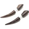 81stgeneration Orecchini Finti con Punta Curva in Legno Intagliato da 45 mm | Dilatatori per Orecchie Finte Brown Sono | Orecchini Tribali Gotici | Orecchini Boho per Donne e Uomini