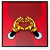 Sequenze Quadro Wall He-Art 40x40 cm Oro e Rosso