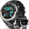Jugeman Smartwatch Uomo,1,43" HD Orologio Smartwatch Uomocon Chiamata Bluetooth,Militari Smart Watch Tracker 160+ Modalità Sportive,Silber Schwarz