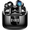 Ordtop Cuffie Bluetooth, Auricolari Bluetooth 5.4 con 4 HD ENC Cancellazione Rumore Mics, 40 Ore HiFi Stereo Cuffiette Bluetooth con LED Display USB-C, IP7 Impermeabili Cuffie Wireless per Android/iOS