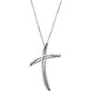 ALFIERI & ST. JOHN Collana 1977 in oro con croce con diamante ct. 0,01