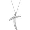 ALFIERI & ST. JOHN Collana in oro con croce in diamanti ct. 0,54