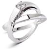 ALFIERI & ST. JOHN Anello intreccio in oro con diamante ct. 0,15