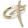ALFIERI & ST. JOHN Anello1977 con croce in oro e diamanti ct. 0,15