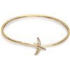 ALFIERI & ST. JOHN Bracciale 1977 rigido con croce in oro e diamanti 0,15