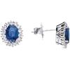 ALFIERI & ST. JOHN Orecchini in oro con diamanti ct. 0,50 e zaffiri ct. 1,80