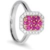 ALFIERI & ST. JOHN Anello in oro allure con rubini ct. 0,60 e diamanti ct. 0,15