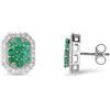 ALFIERI & ST. JOHN Orecchini in oro allure con smeraldi ct. 0,80 e diamanti ct. 0,22