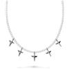 ALFIERI & ST. JOHN Collana la croce in perle e croci in argento