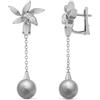 ALFIERI & ST. JOHN Orecchini pendenti foglie con perle