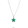 LUXURY MILANO Collana in argento con stella verde