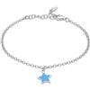 LUXURY MILANO Bracciale in argento con stella blu