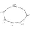 LUXURY MILANO Bracciale in argento con stella e luna