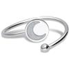 LUXURY MILANO Anello stella&luna in argento con luna smalto perlato