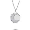 LUXURY MILANO Collana stella&luna in argento con luna smalto perlato