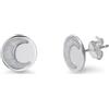 LUXURY MILANO Orecchini stella&luna in argento con luna smalto perlato