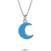 LUXURY MILANO Collana stella&luna in argento con luna blu