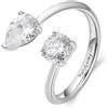 BROSWAY Anello affinity in acciaio con zirconi bianchi