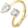 BROSWAY Anello affinity in acciaio con zirconi bianchi