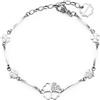 BROSWAY Bracciale chakra in acciaio con quadrifoglio e zirconi