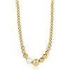 BROSWAY Collana perfect in acciaio con perle bianche