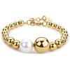 BROSWAY Bracciale perfect in acciaio con perle bianche