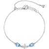 BROSWAY Bracciale fancy in argento con zirconi bianchi e azzurri