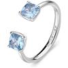 BROSWAY Anello fancy in argento con zirconi azzurri