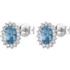 BROSWAY Orecchini fancy in argento con zirconi azzurri e bianchi