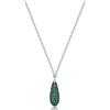 BROSWAY Collana fancy in argento con zirconi verdi e galvanica rutenio