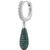 BROSWAY Mono orecchino fancy in argento con zirconi verdi