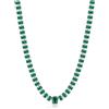 BROSWAY Collana fancy in argento con zirconi a baguette verdi