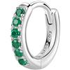 BROSWAY Mono orecchino fancy in argento con zirconi verdi