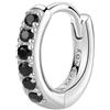 BROSWAY Mono orecchino fancy in argento con zirconi neri