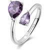 BROSWAY Anello fancy in argento con zirconi viola