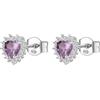 BROSWAY Orecchini fancy con zirconi bianchi e viola