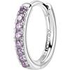 BROSWAY Mono orecchino fancy in argento con zirconi viola